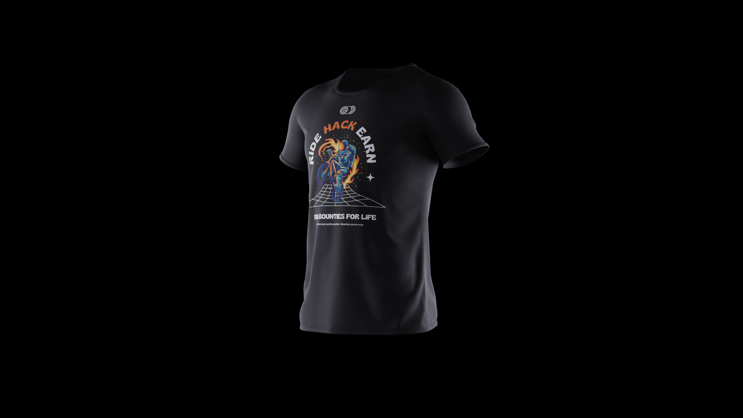 "RIDE HACK EARN" Biker T-shirt