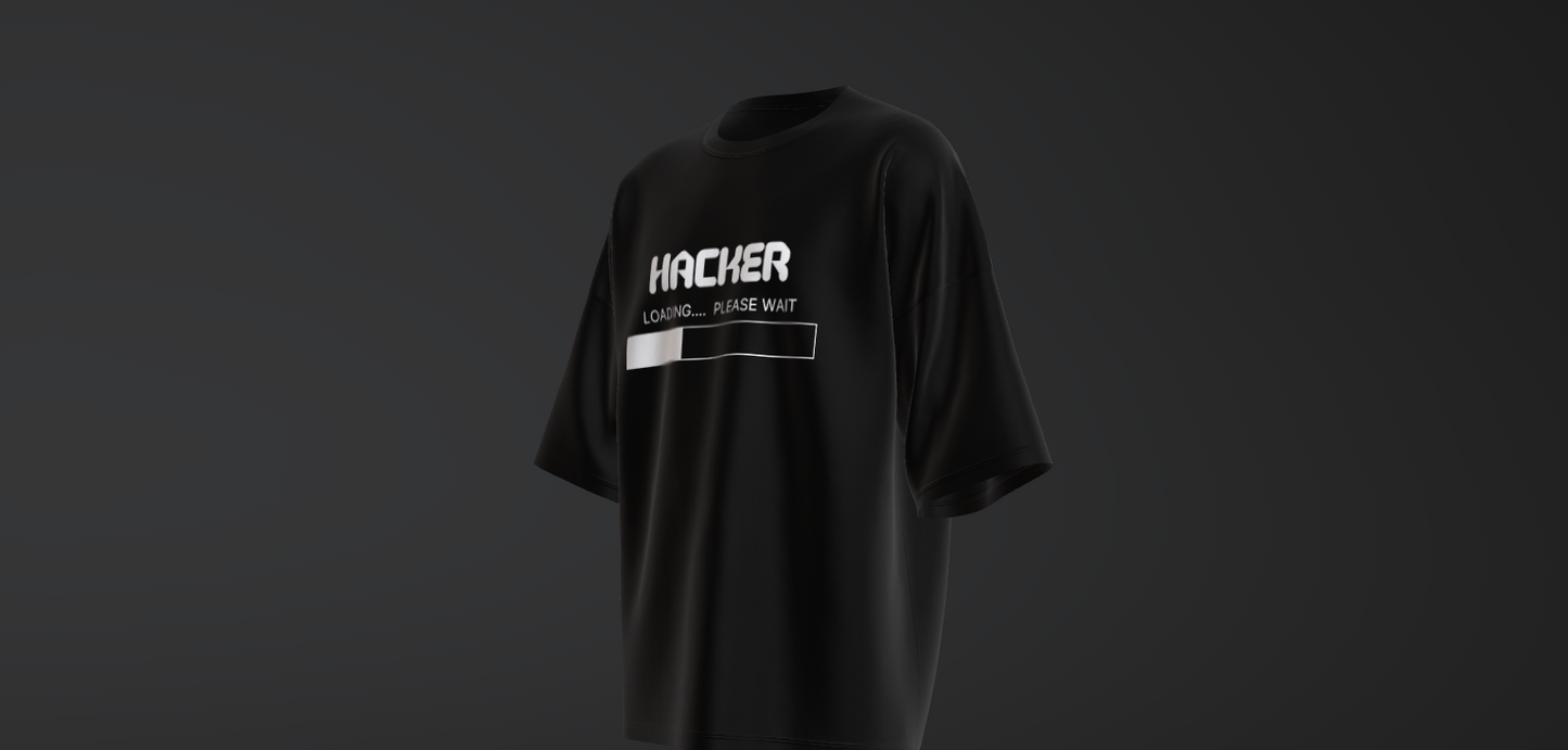 Hacker Loading Black T shirt