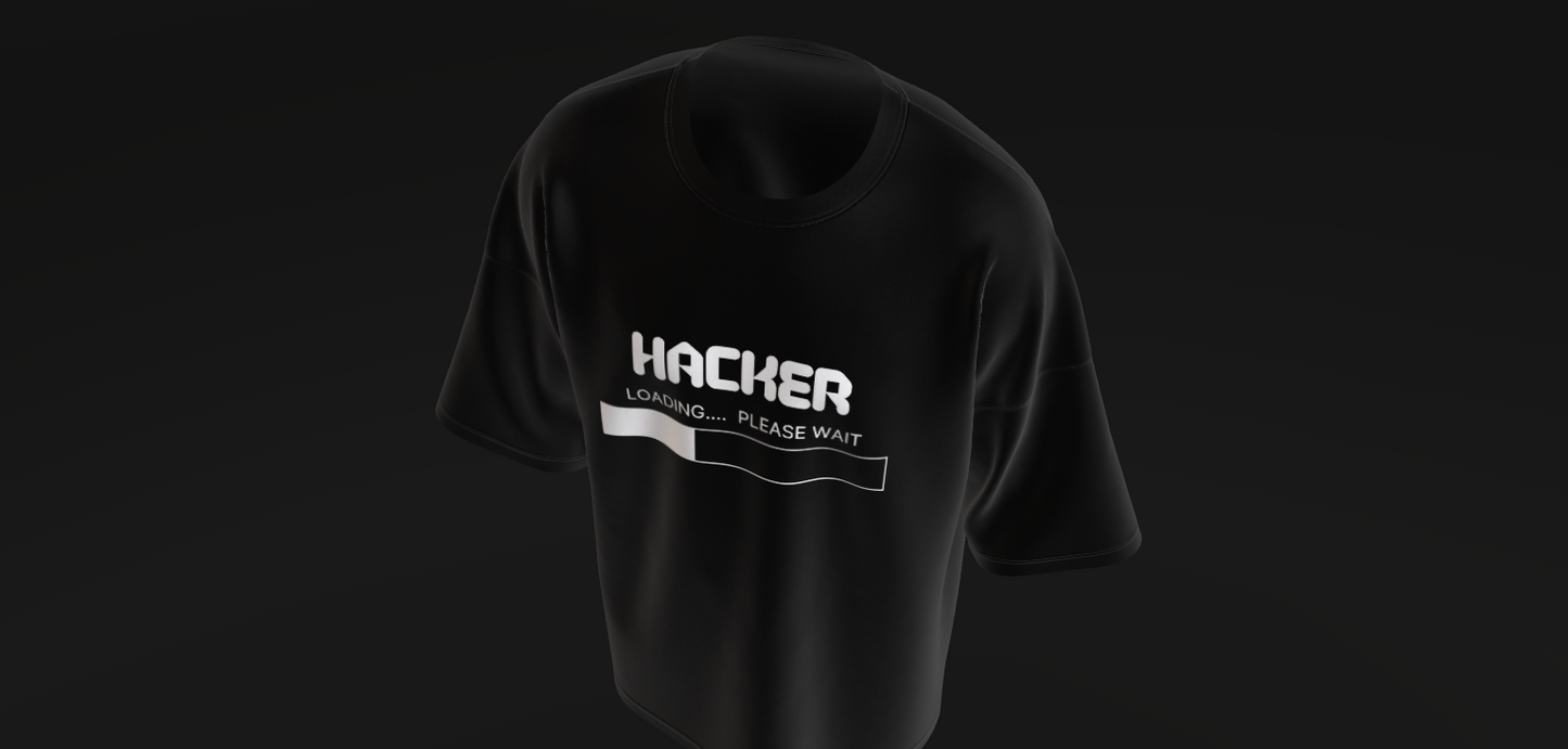 Hacker Loading Black T shirt